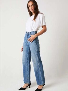 Rolla’s Heidi High Rise Loose Straight Denim Jeans Classic Size 27